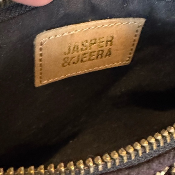 Anthropologie Jasper & Jeera brass black copper beaded pouch bag purse clutch - Picture 4 of 9